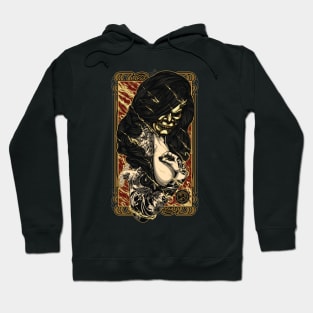 Masked Girl in flames Hoodie